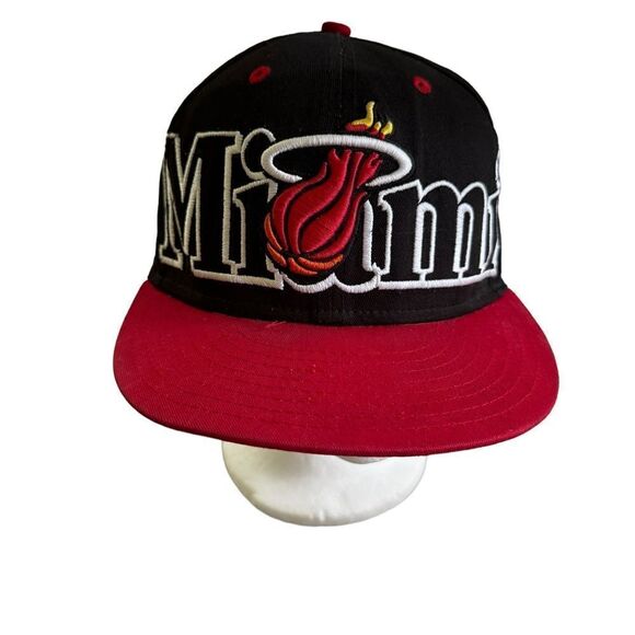 New Era Fits Hardwood Classics Nba Miami Heat Basketball Snapback Hat - Picture 1 of 7